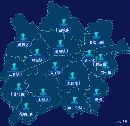 echarts洛阳市宜阳县地图点击跳转到指定页面